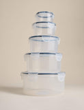 Round nesting storage containers set of 5 (British brand)