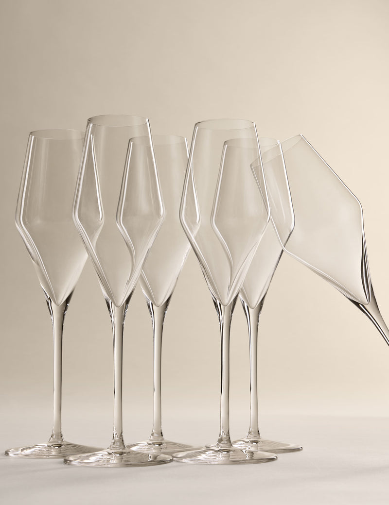 Set of 6 Classic Champagne Flutes