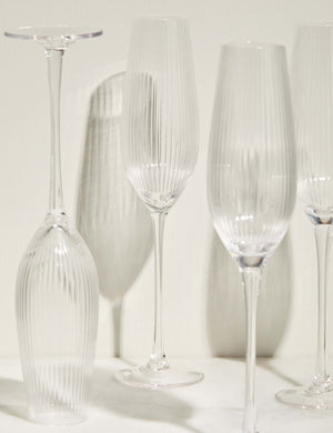 Set of 6 Maxim Optic Champagne Flutes