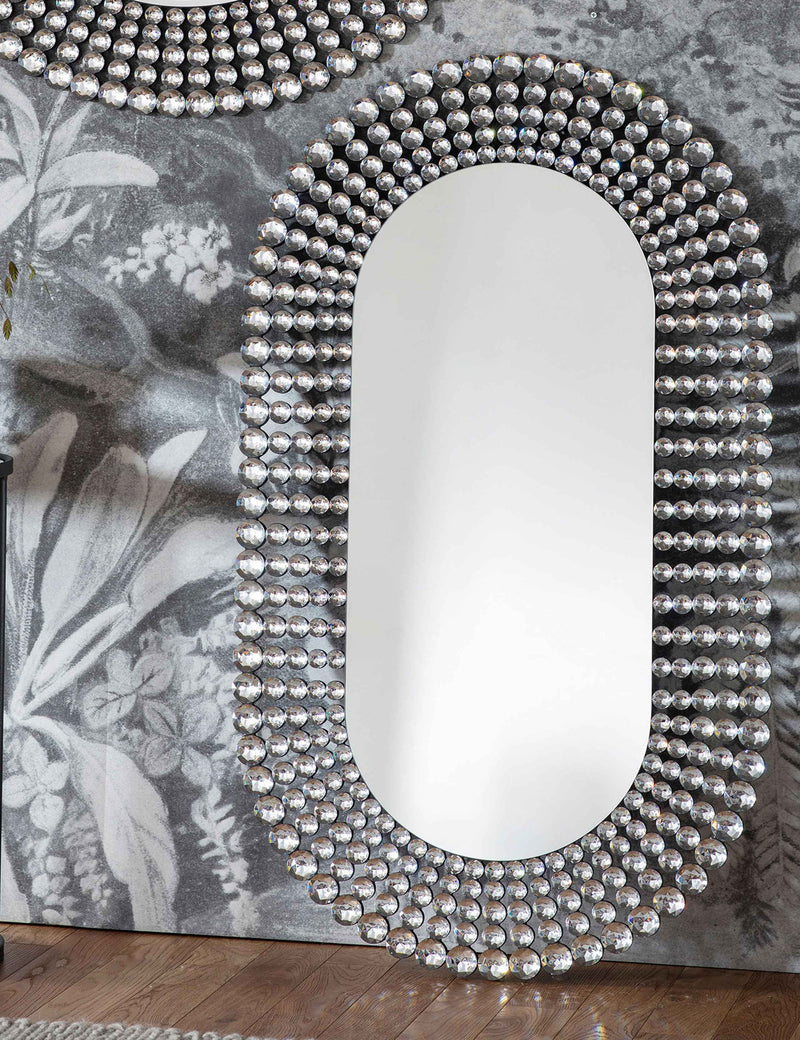 Sharrington oval hanging wall mirror 121cm x 70cm (British brand)