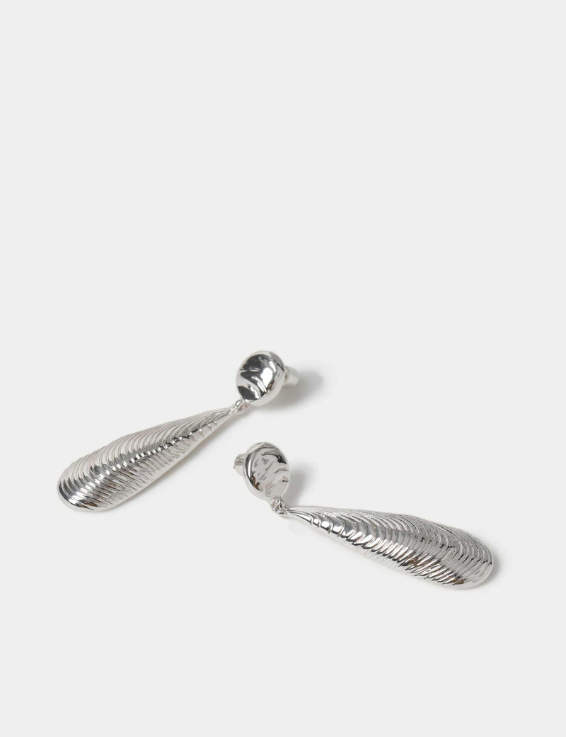 Shell Drop Earrings with 62mm stud in zinc alloy - British product