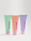 Bloom shower and body set travel-sized skincare collection (British brand)