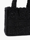 Carvela silk blend knotted tote bag, imported from the UK