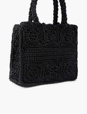 Carvela silk blend knotted tote bag, imported from the UK