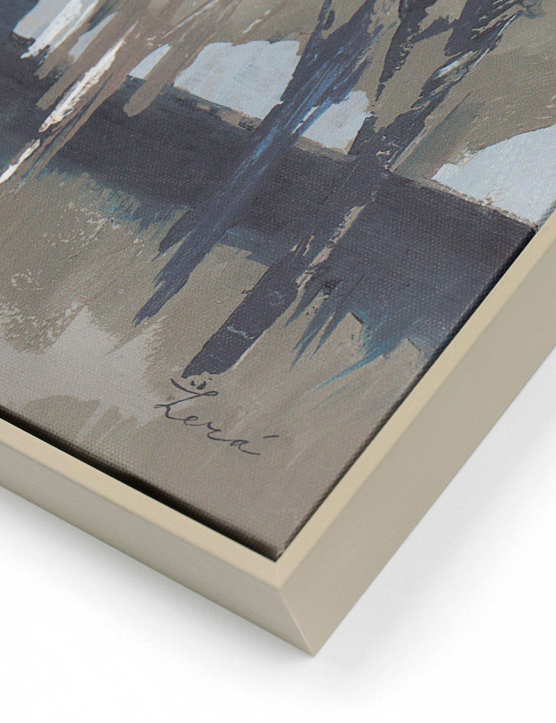 Gallery Direct Silver Birch Blues framed canvas 67x40cm, imported from the UK