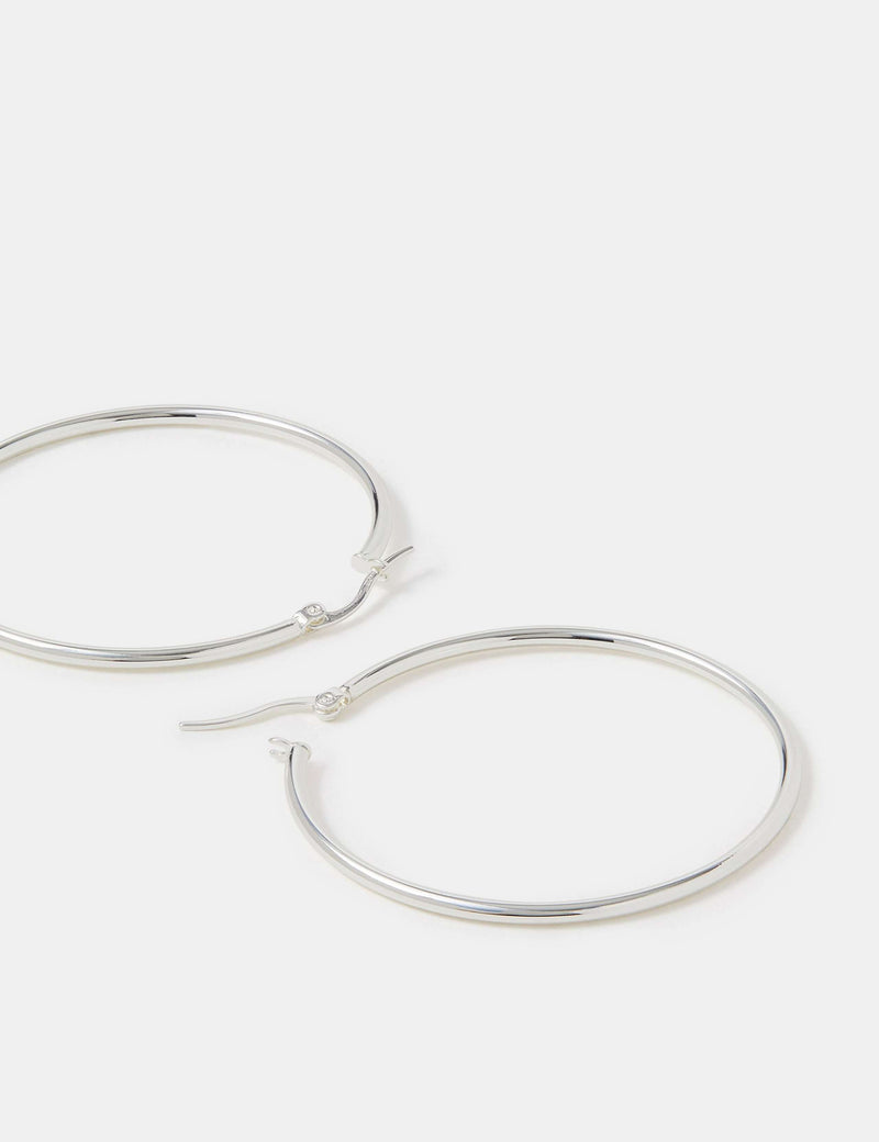 Accessorize silver hoop earrings 5cm (British brand)