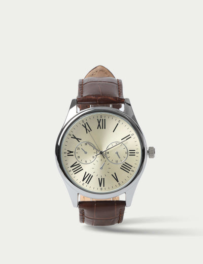 M&S M&S Silver Tone Round Face Croc Strap Watch- Buy online at McGrocer