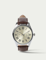 M&S M&S Silver Tone Round Face Croc Strap Watch- Buy online at McGrocer