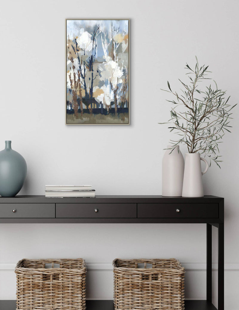 Gallery Direct framed canvas of birch trees (British brand)
