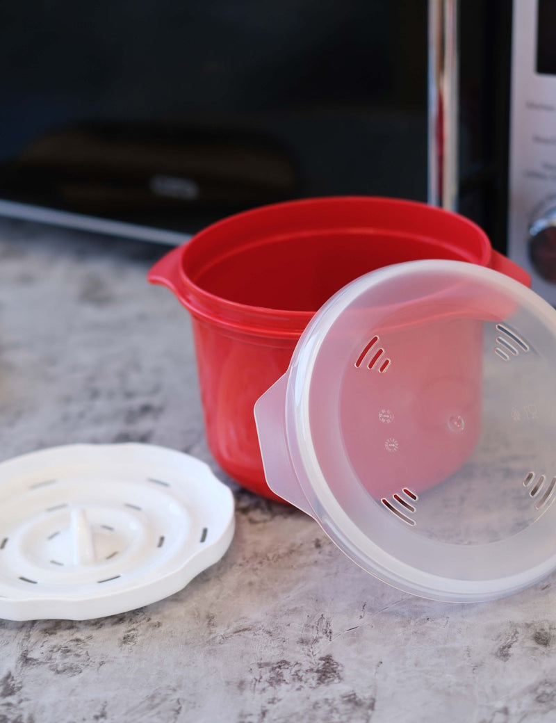 Good2Heat single rice cooker microwaveable with transparent lid - British product