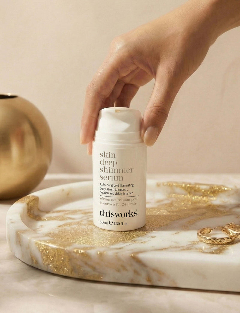 Skin Deep 24-carat gold shimmer serum 50ml, UK version