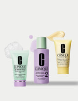 3-Step Cleansing Kit for Dry Combination Skin with Liquid Soap, Exfoliating Lotion, and Moisturizer