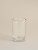Small cylinder frill top glass vase 15cm (British brand)