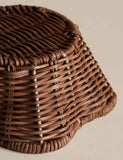 Small scalloped rattan trinket bowl 15cm, UK version