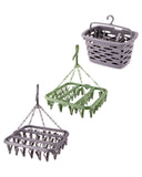 Peg basket and sock hanger with 36 pegs (British brand)