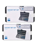 1/4 inch socket and bit set with ratchet, imported from the UK