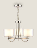 Laura Ashley Southwell pendant light polished nickel, imported from the UK