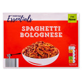 Frozen spaghetti bolognese with minced beef - British product