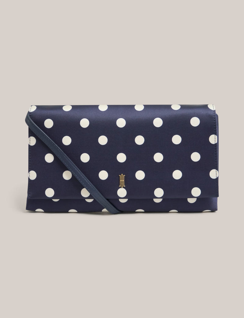 Hobbs spot print clutch bag, imported from the UK