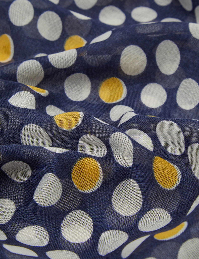 Accessorize spot print scarf polyester, imported from the UK