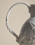 Spring Meadow stoneware jug with raised flowers - British product