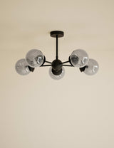 M&S Sputnik Bubble Glass 5 Arm Flush Ceiling Light- Buy online at McGrocer