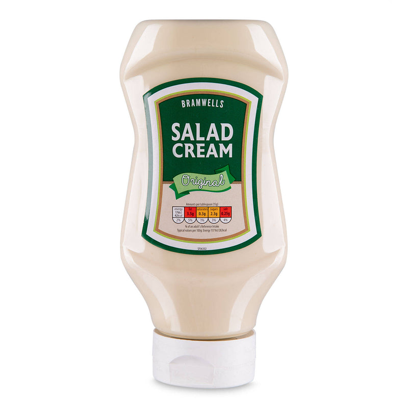 Salad cream in a squeezy bottle, imported from the UK