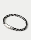 Stainless steel cord and chain bracelet with magnet fastening - British product