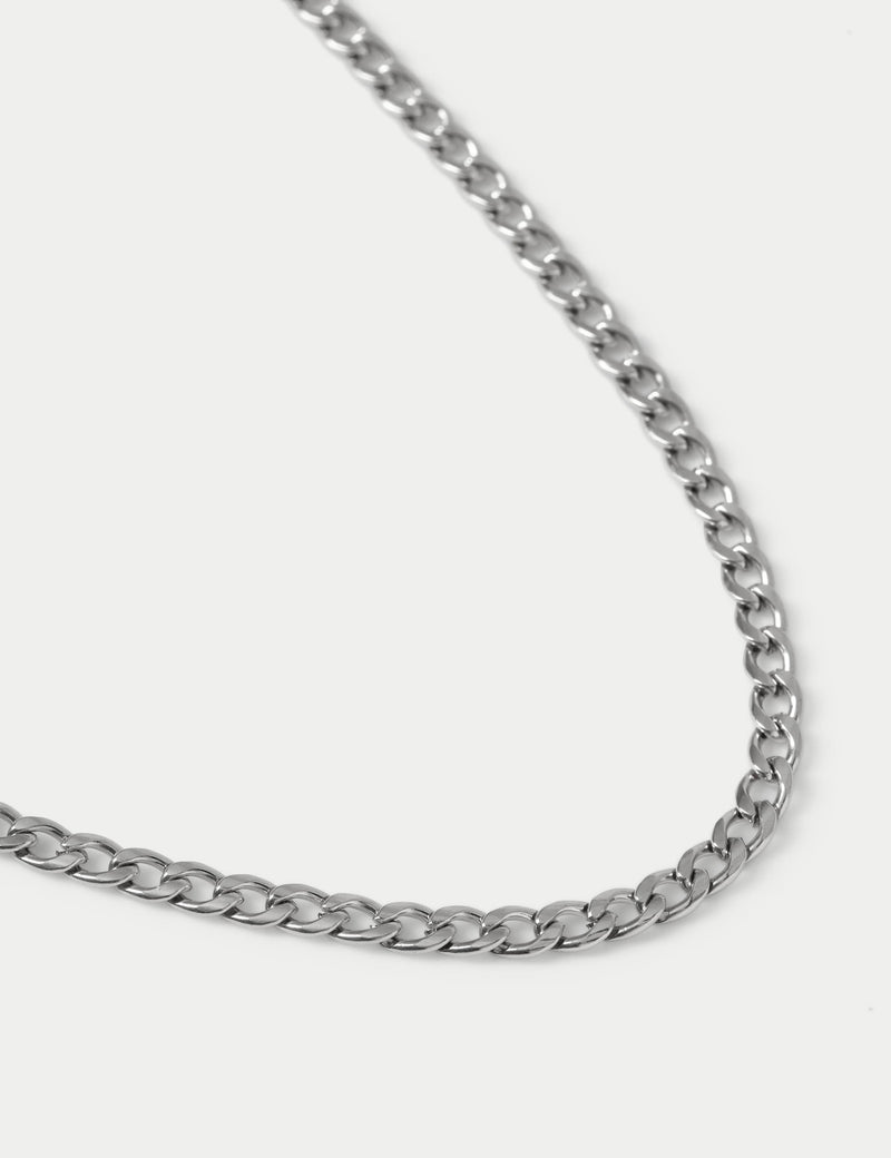 Stainless steel curb chain necklace jewelry (British brand)