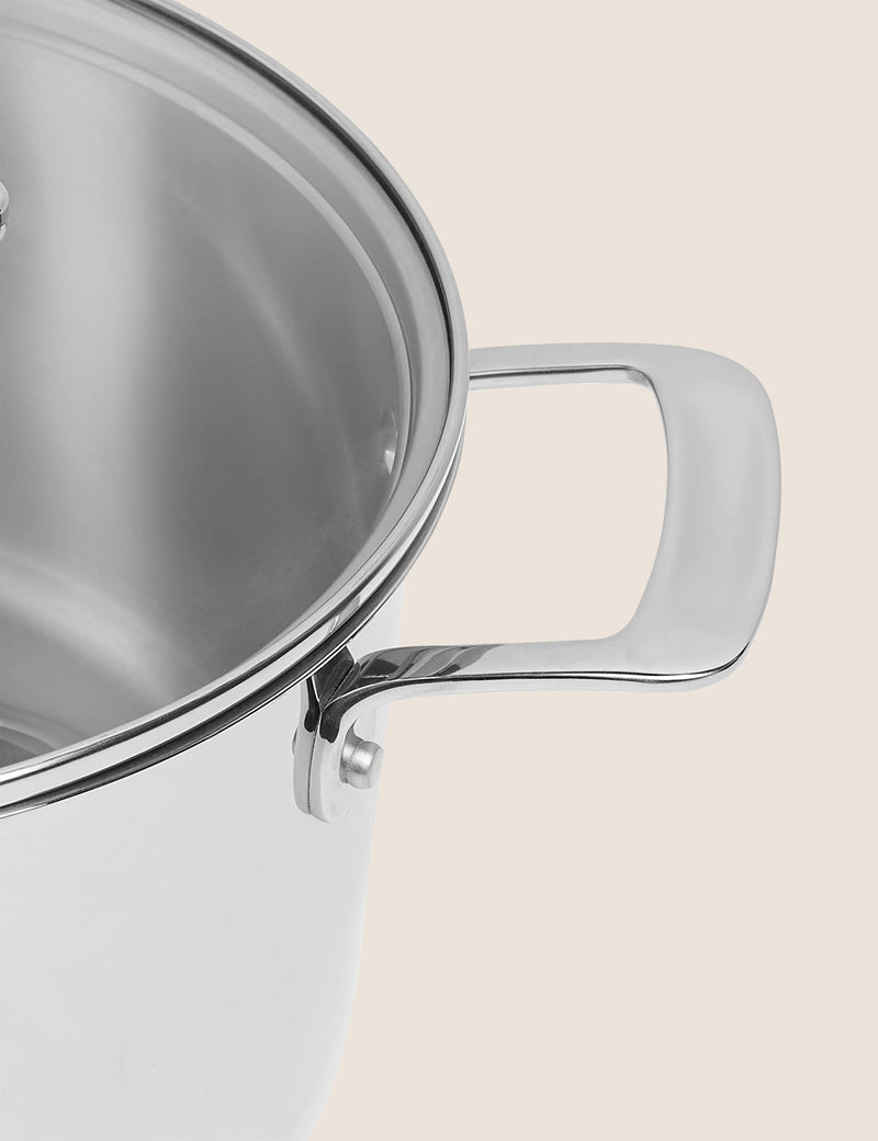 Stainless steel 24cm stock pot, imported from the UK