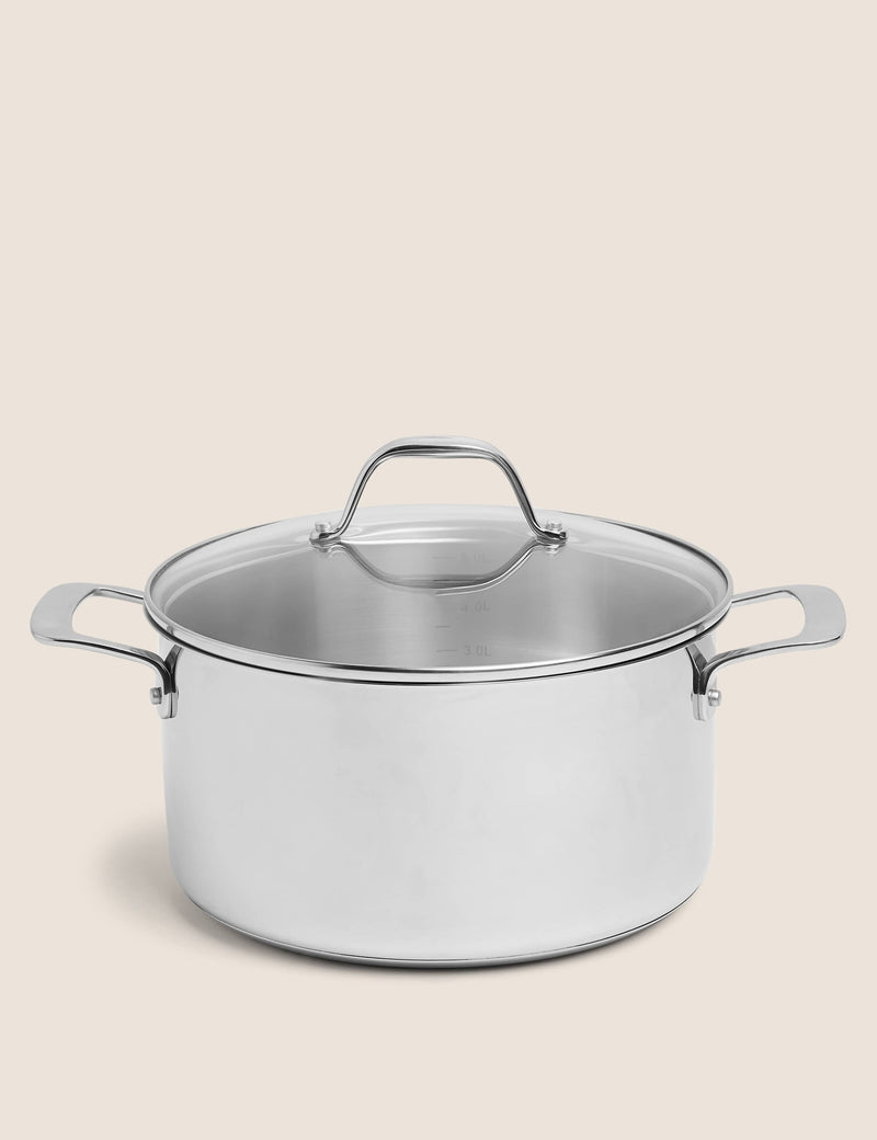 Stainless steel 24cm stock pot, imported from the UK