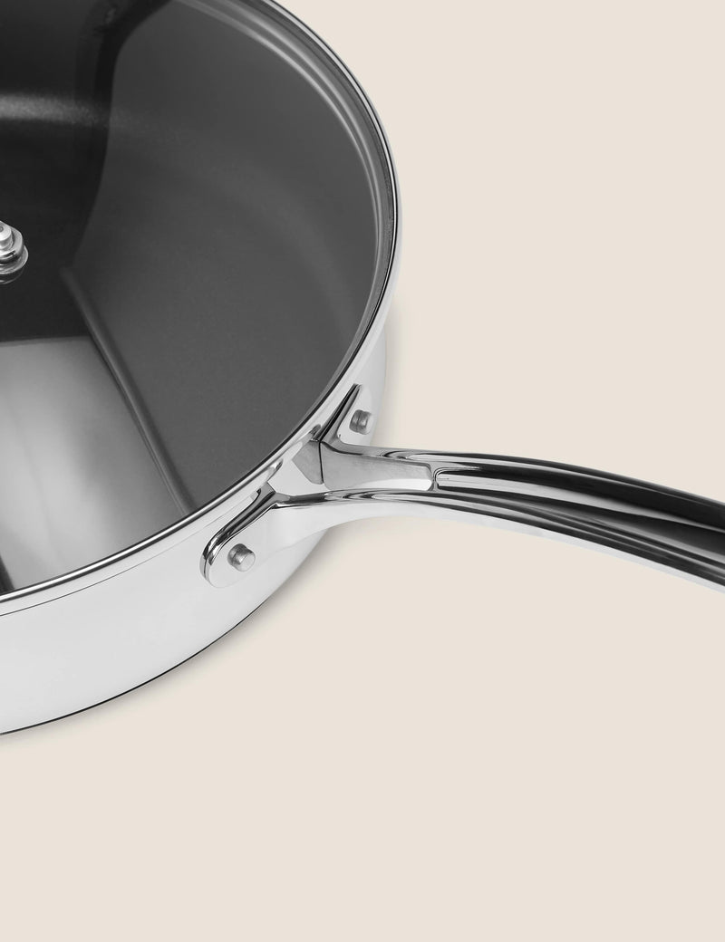 Non-stick stainless steel sauté pan 28cm (British brand)