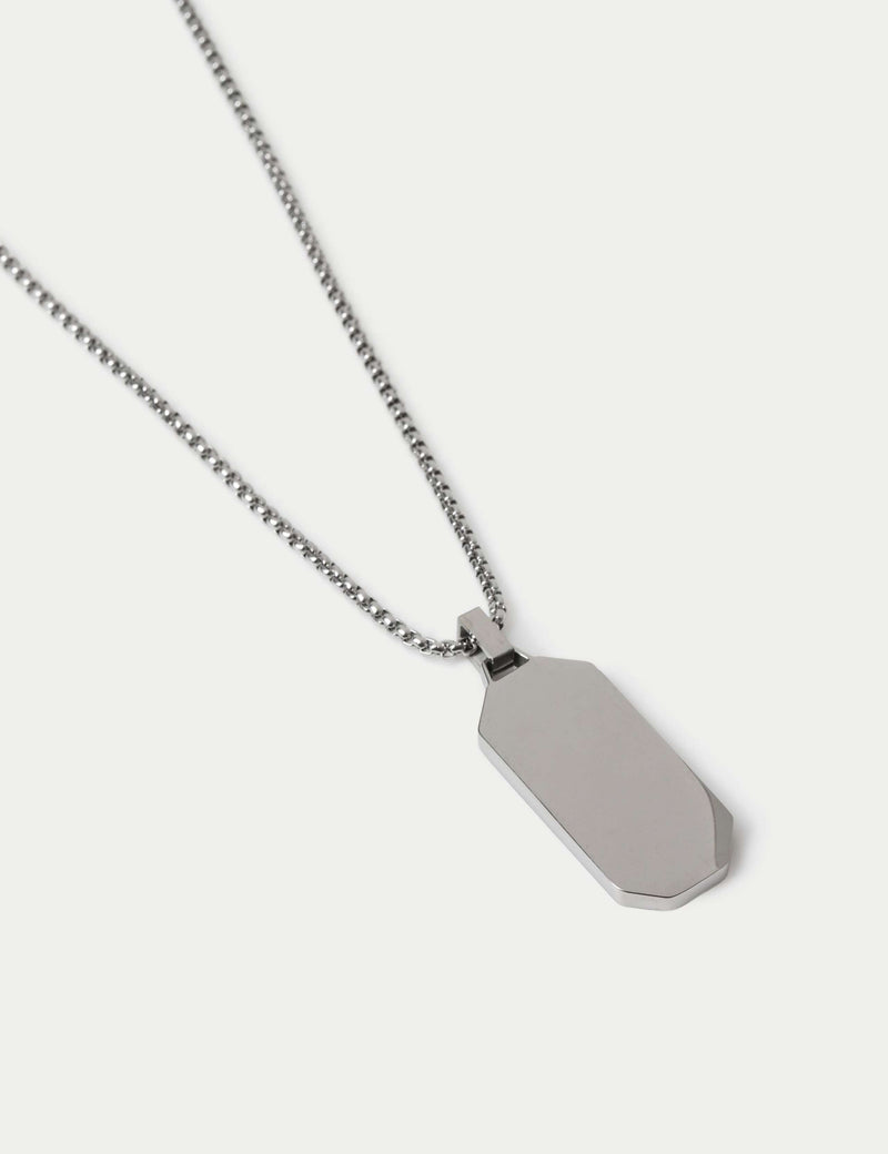 Stainless steel dog tag necklace (British brand)