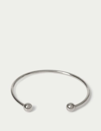M&S Stainless Steel Gold Tone Ball Cuff Bracelet- Buy online at McGrocer