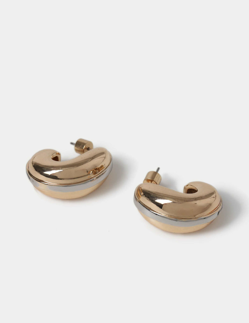 Stainless steel mixed hoop earrings, imported from the UK