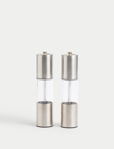 M&S Stainless Steel Salt and Pepper Mills Set- Buy online at McGrocer