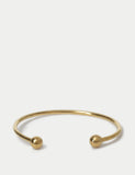 Stainless steel silver tone ball cuff bracelet - British product