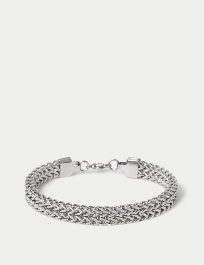 Stainless steel chunky chain bracelet silver tone, imported from the UK