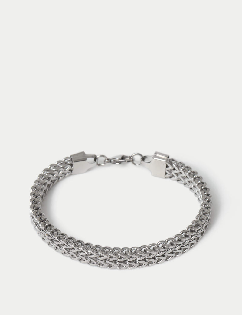 Stainless steel chunky chain bracelet silver tone, imported from the UK