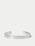 Stainless steel silver tone open cuff bracelet, imported from the UK