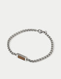 Tigers Eye bracelet stainless steel natural stone (British brand)