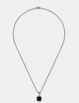 M&S Stainless Steel and Onyx Necklace- Buy online at McGrocer