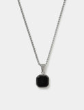 Stainless and onyx necklace, UK version