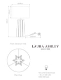 Laura Ashley star glass table lamp, imported from the UK
