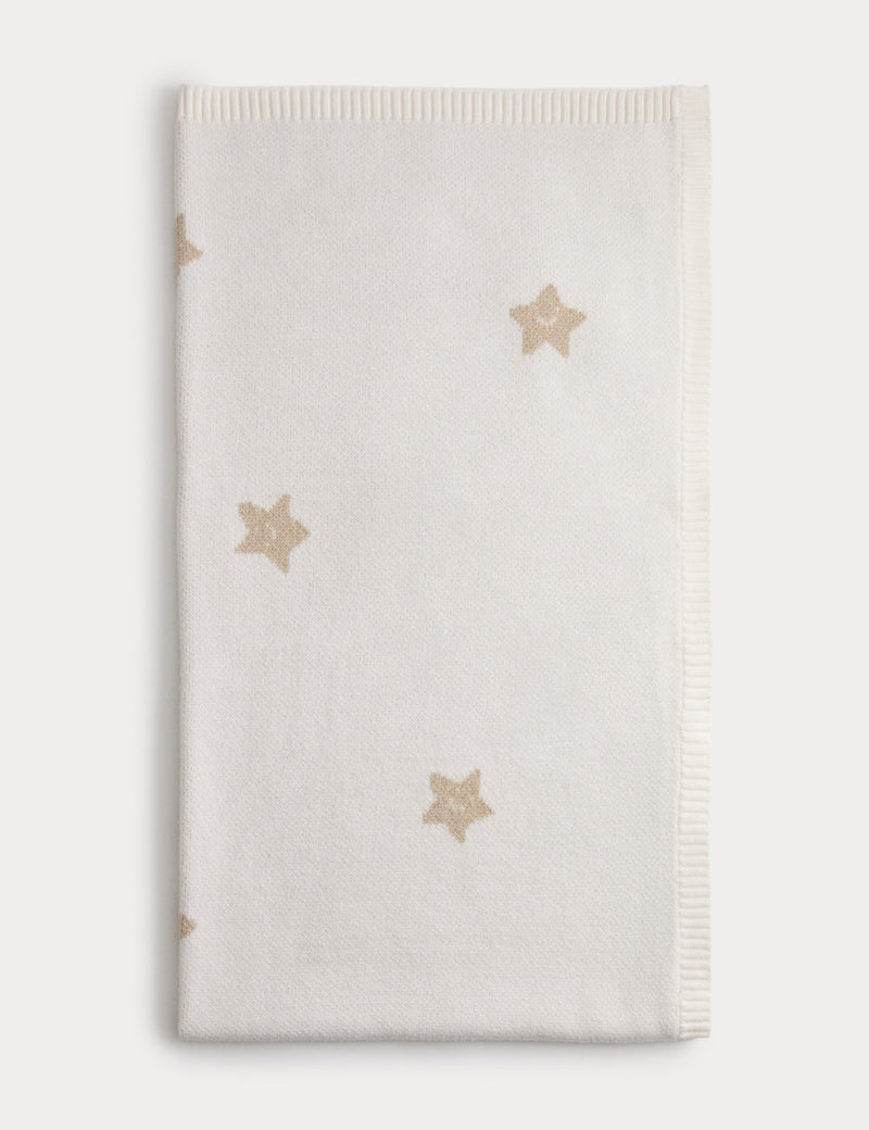 Soft star print baby shawl imported from the UK