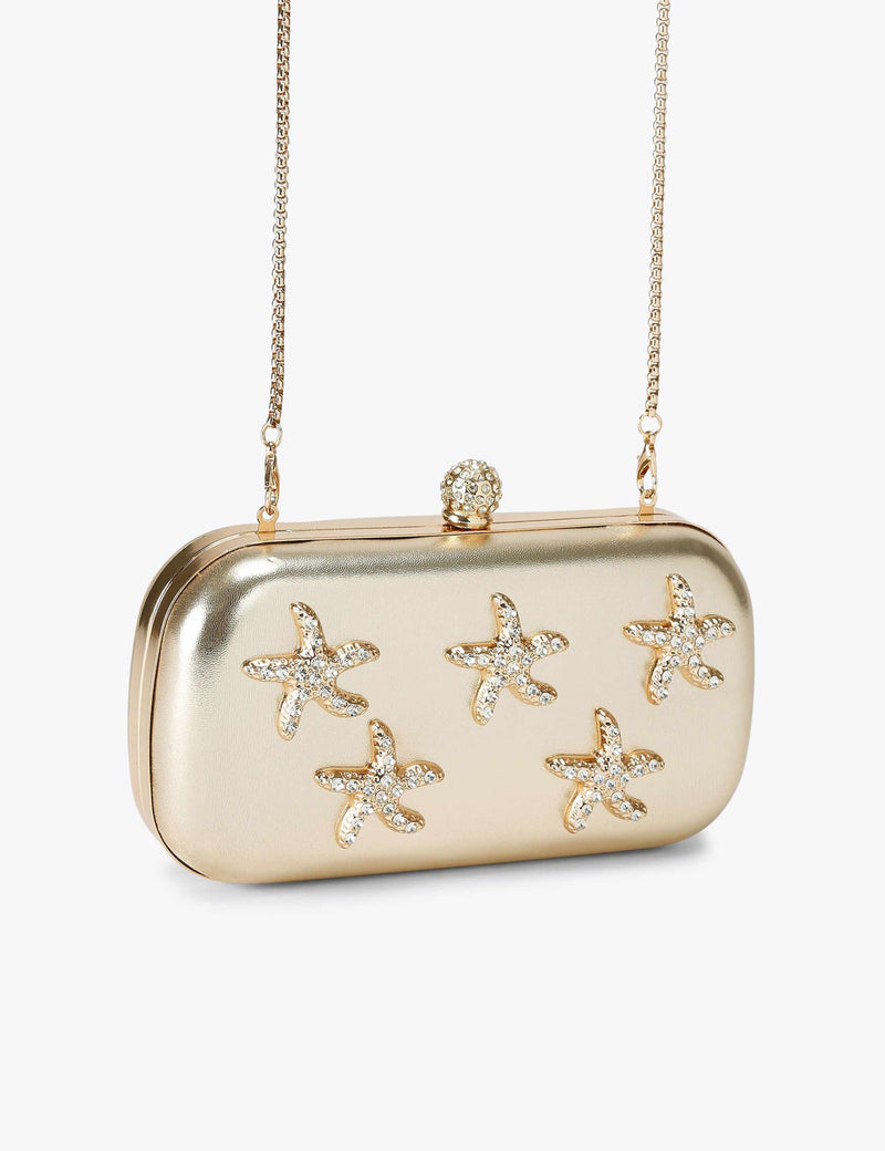 Carvela starfish clutch bag with detachable chain - British product