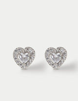 M&S Sterling Silver Heart Stud Earrings- Buy online at McGrocer