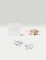 M&S Sterling Silver Heart Stud Earrings- Buy online at McGrocer