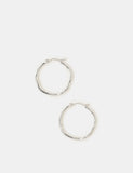 Accessorize sterling silver plated hoop earrings medium 3cm, UK version
