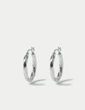 Sterling Silver twist hoop earrings, British product